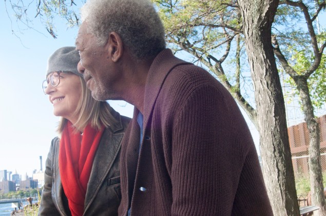 Diane Keaton and Morgan Freeman in 5 Flights Up.