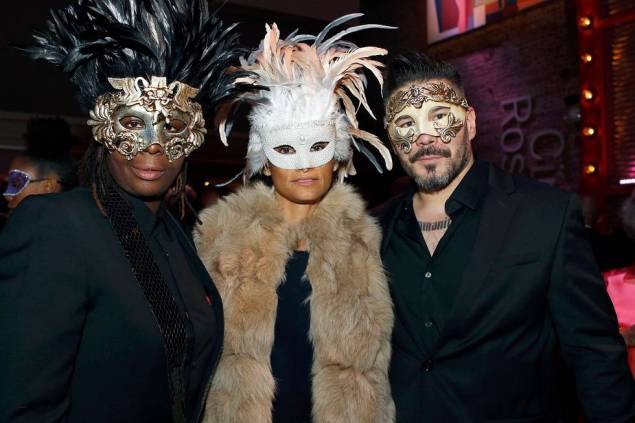 Artist Mickalene Thomas and guests at MoCADA's inaugural Masquerade Gala on Thursday night. (Photo: MoCADA)