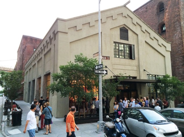 The crowd outside the opening reception for Robert Swain at Minus Space. (Courtesy Minus Space, Brooklyn)