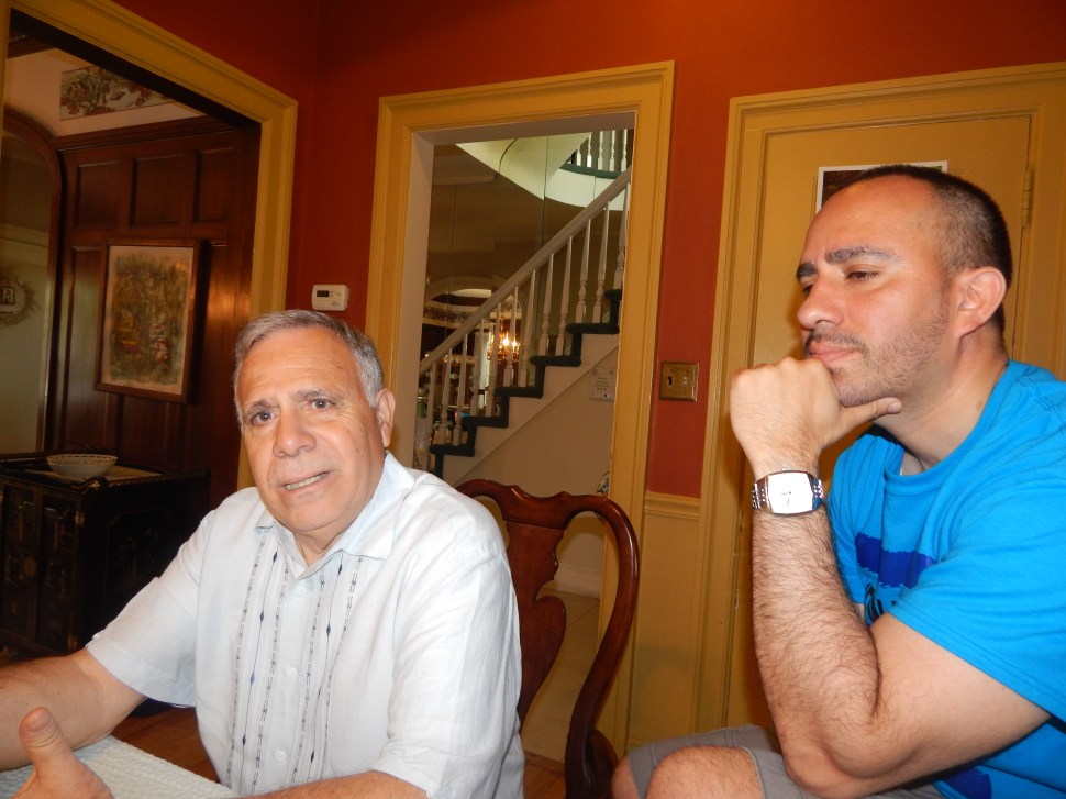 Councilman Fernando Gonzalez, left, and hos son, campaign manager Daniel Gonzalez.