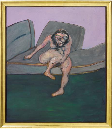 Francis Bacon's Seated Woman (1961) hammers at $25 million, and totaled $28.2 million with the buyer's premium at Phillips Contemporary Art Evening Sale on Thursday, May 14. (Photo: Phillips)