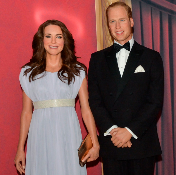 Creepy, waxy Will and Kate. (Photo: Getty)