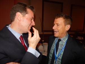 Essex Freeholder Brendan Gill, left, with Steven Goldstein.
