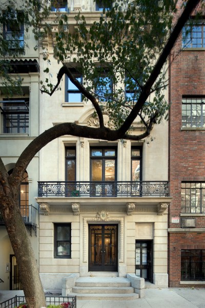 The Arthur Sachs Mansion at 58 E. 66th Street. Naturally it comes with a wrought iron planting terrace.
