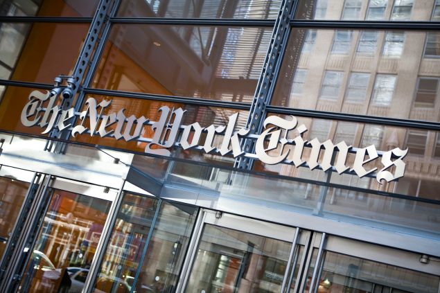 The New York Times building. (Photo: Getty Images)