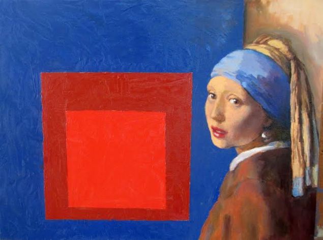 "The Docent at the Australian National Gallery, after Vermeer" (2013) by Russell Connor. (Photo courtesy of the artist and the Anita Shapolsky Gallery)