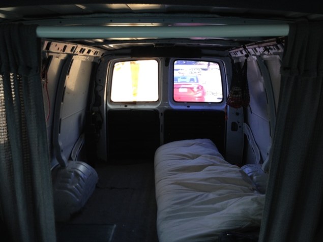 The creators made up the bit about living in a van in their manufacturer's parking lot. (Photo: Kickstarter)