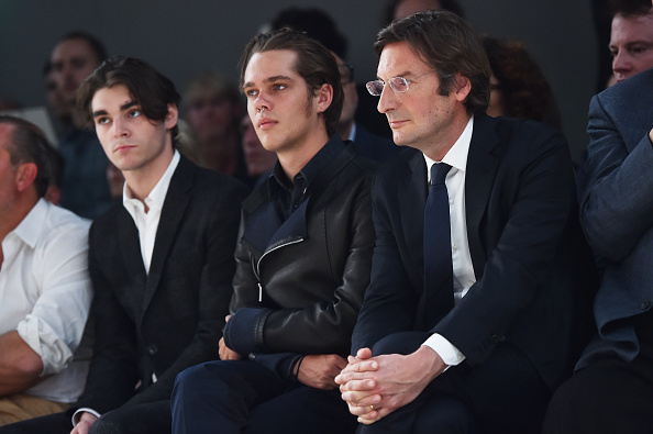 MILAN, ITALY - JUNE 22:  RJ Mitte, Ellar Coltrane and Pietro Beccari  attend the Fendi show during the Milan Men's Fashion Week Spring/Summer 2016 on June 22, 2015 in Milan, Italy.  (Photo by Jacopo Raule/Getty Images for Fendi)