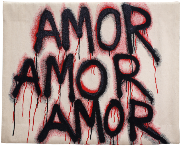Narcomanta 6 (‘Amor, Amor, Amor’) by Eduardo Sarabia, (2015). (Photo: Other Criteria)
