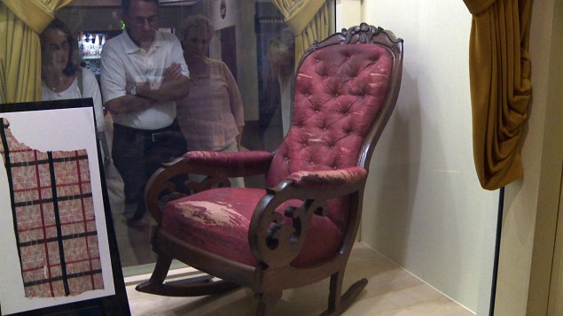 This is the real chair in the Henry Ford Museum in Dearborn, Michigan