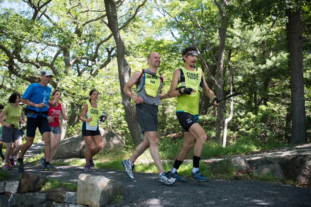 Mr. Panek (left) and Mr. Jurek on the trail this morning. (Photo courtesy of the runners)