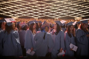 NEW YORK, NY - MAY 17:  Members of the Barnard College Class of 2015 line up during the 123rd Commencement of Barnard College at The Theater at Madison Square Garden on May 17, 2015 in New York City.  (Photo by Jemal Countess/Getty Images)
