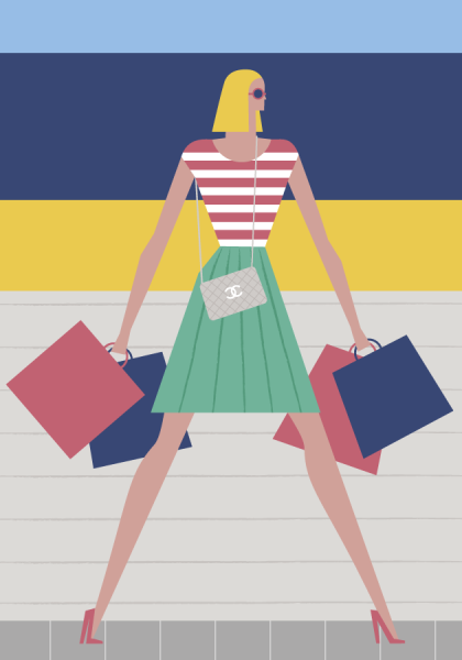 Your guide to shopping in the Hamptons this summer. (Illustration: Veronica Grech/The New York Observer)