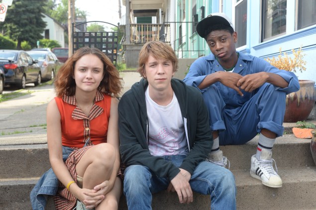 Olivia Cooke, Thomas Mann and RJ Cyler in Me and Earl and the Dying Girl.
