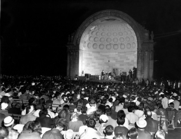 Summerstage was originally held at the Naumberg Bandshell when it began in 1986. (Nora Lanning/ City Parks Foundation)