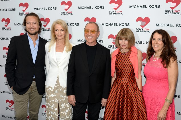 NEW YORK, NY - JUNE 09:  (L-R) Lance LePere, Blaine Trump, Michael Kors, Anna Wintour and Karen Pearl, President & CEO of God's Love We Deliver attend the celebration of God's Love We Deliver returning to Soho with a dedication of the new Michael Kors building on June 9, 2015 in New York City.  (Photo by Andrew Toth/Getty Images for God's Love We Deliver)