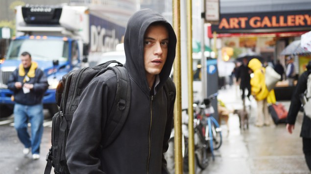 MR. ROBOT -- "hellofriend.mov" Episode 101 -- Pictured: Rami Malek as Elliot -- (Photo by: Sarah Shatz/USA Network)