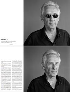Ed Ruscha Spread for Neuejournal (Photo by Brigitte Lacomb / Neuejournal)