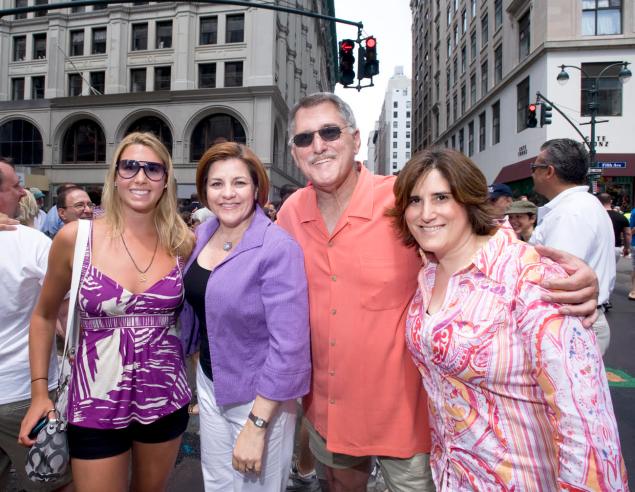Anthony Catullo (third from left) at Gay Pride Parade with Christine Quinn and Kim Catullo. Photo courtesy Christine Quinn.