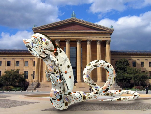 Jon Rafman's virtual "Miro Alien Chest-Burster." Photo: Courtesy of Business Wire