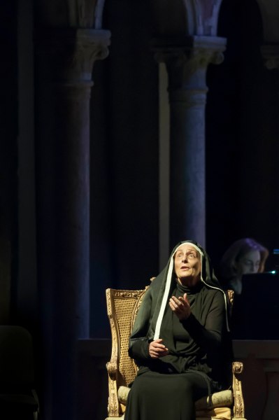Deborah Polaski, soprano, in Dialogues des Carmélites by Francis Poulenc, in the Venetian Theater at Caramoor in Katonah New York on July 23, 2015. (Photo: Courtesy of Gabe Palacio)