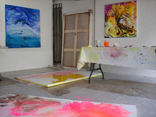 Elizabeth Condon's 2010 studio space at the Fountainhead Residency. (Photo: Courtesy of Dorsch Gallery)