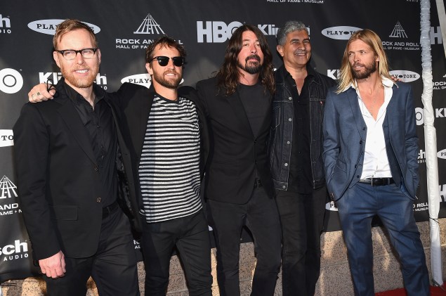 The Foo FIghers at the Rock And Roll Hall Of Fame induction ceremony in April. (Photo: Getty Images)