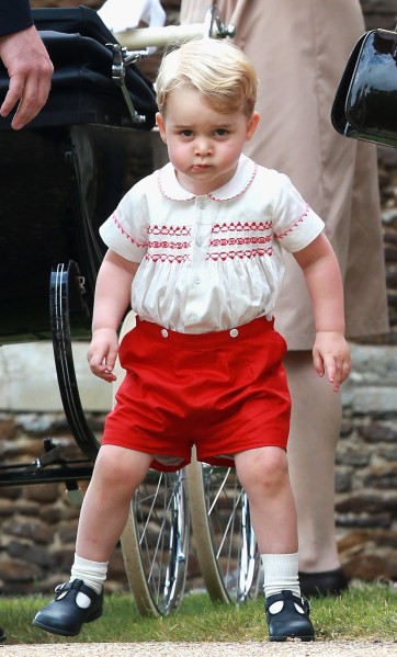 Prince George at sister Charlotte's christening. (Photo: Chris Jackson/Getty Images)