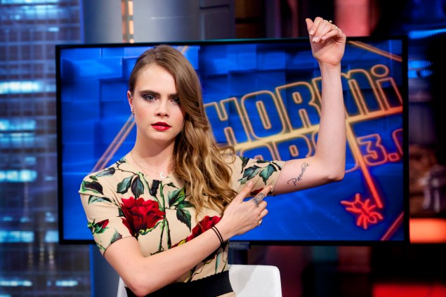 Not the only one Ms. Delevingne has. (Photo: Juan Naharro Gimenez/Getty Images)