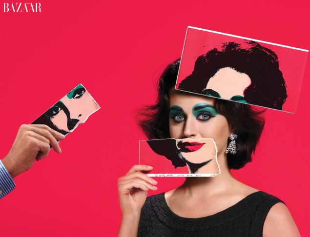 Ms. Perry as Elizabeth Taylor in Harper's Bazaar's 2015 Icons issue. (Photo: Harper's Bazaar)