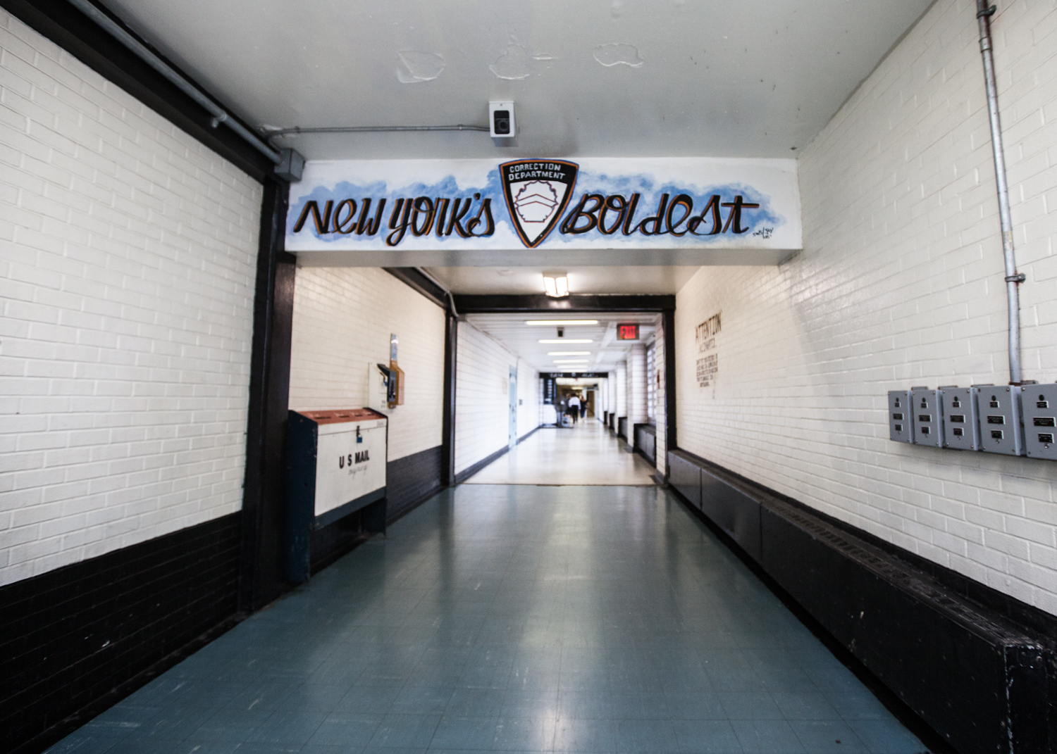 The halls of the George Motchan Detention Center on Rikers Island. 