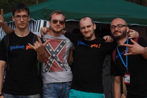 The Tittygram Team, with Vladimir Gritsenko, founder, at far right. Photo: Tittygram