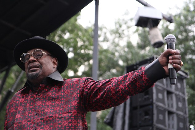 George Clinton brings the funk to Queensbridge Park. (Photo by Justin Joffe/ Observer)