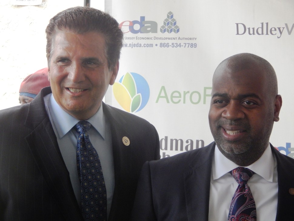 DiVincenzo earlier this month with Newark Mayor RAs Baraka.
