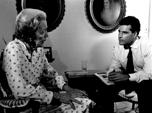 Adubato interviews U.S. Rep. Millicent Fenwick in 1991.