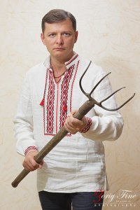 Leader of the Radical Party, parliamentarian Oleh Lyashko in ‘vyshyvanka’