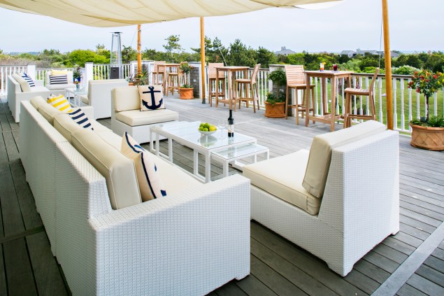 The restaurant deck at the Winnetu Oceanside Resort on Martha's Vineyard. (Photo: Winnetu)