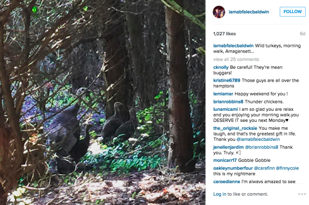 Mr. Baldwin went for a morning walk. (Photo: Instagram/Alec Baldwin)