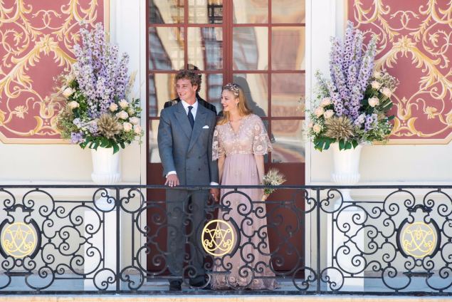 Ms. Borromeo wore a pale pink Valentino gown for her civil ceremony. (Photo: Valentino)