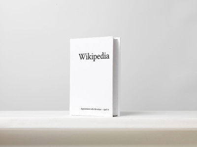 A copy of Mr. Mandiberg's "Print Wikipedia" (Photo: Courtesy of The Denny Gallery)