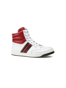 Gucci Leather High-Top Sneakers, $355. (Photo: Saks Fifth Avenue)