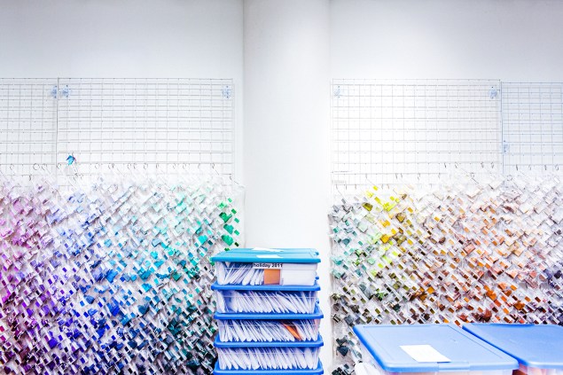 A look inside the hallowed halls of the J. Crew Color Library (Photo: Bryan Derballa)