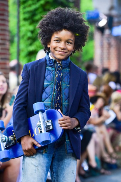 Cory Nieves on the runway. (Photo: Patrick McMullan)
