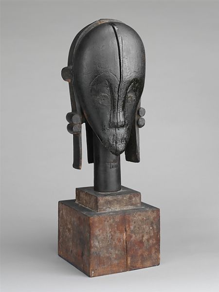 Sculptural Element from a Reliquary Ensemble: Head (The Great Bieri), Gabon, (19th-early 20th century). Gifted to the Met by Nelson Rockefeller. (Photo: The Met)