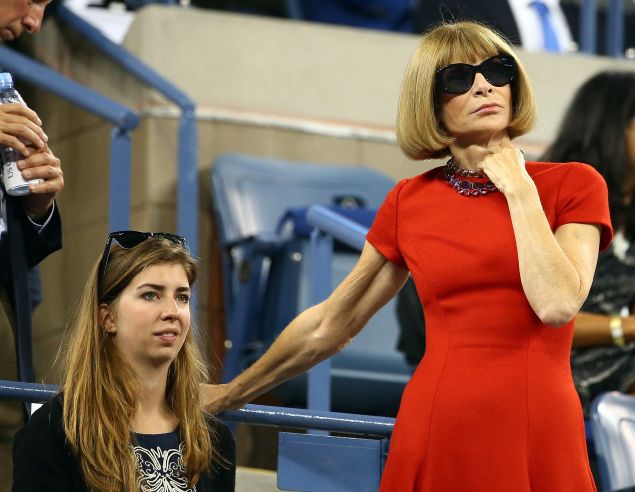 Anna Wintour on day 1 of the 2014 U.S. Open. (Photo: Streeter Lecka/Getty Images)