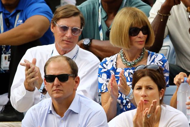 Anna Wintour on day 13 of the 2014 U.S. Open. (Photo: Al Bello/Getty Images)