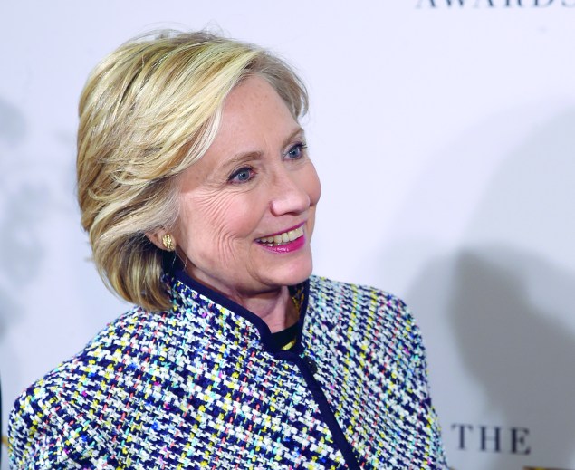 NEW YORK, NY - APRIL 23: Hillary Clinton attends the 2015 DVF Awards at United Nations on April 23, 2015 in New York City. (Photo by Jamie McCarthy/Getty Images)