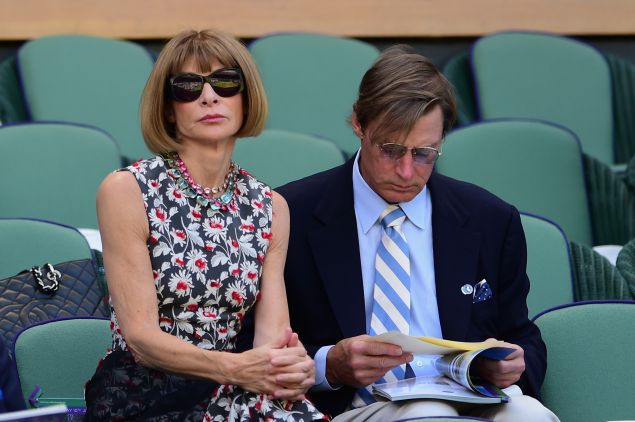 Anna Wintour on Day 11 of Wimbledon 2015. (Photo: Getty Images)