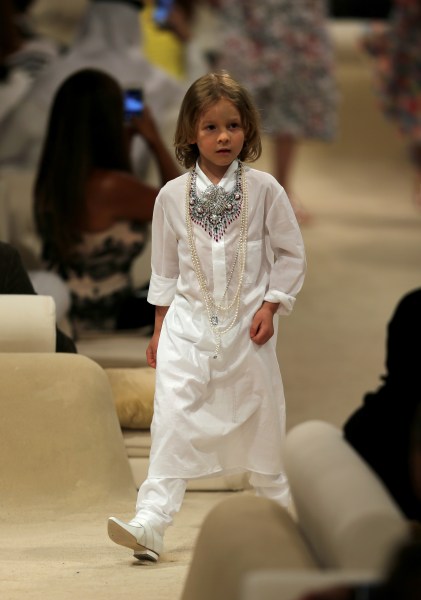 Hudson Kroenig in a 2014 Chanel Cruise runway show. (Photo: Francois Nel/Getty Images)
