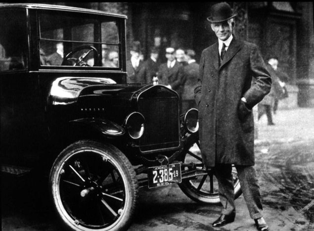 File Photo: Henry Ford With His Model T. (Photo By Getty Images)